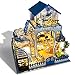 CaoQuanBaiHuoDian Kinder Bausteine  DIY Miniatur-Puppenhaus mit Möbel 3D-Holz-Puppenhaus Kit Plus Size-Staub-Beweis Kreative Zimmerhandwerk Puzzle Spielzeug pädagogischen Spielzeug Lernspielzeug