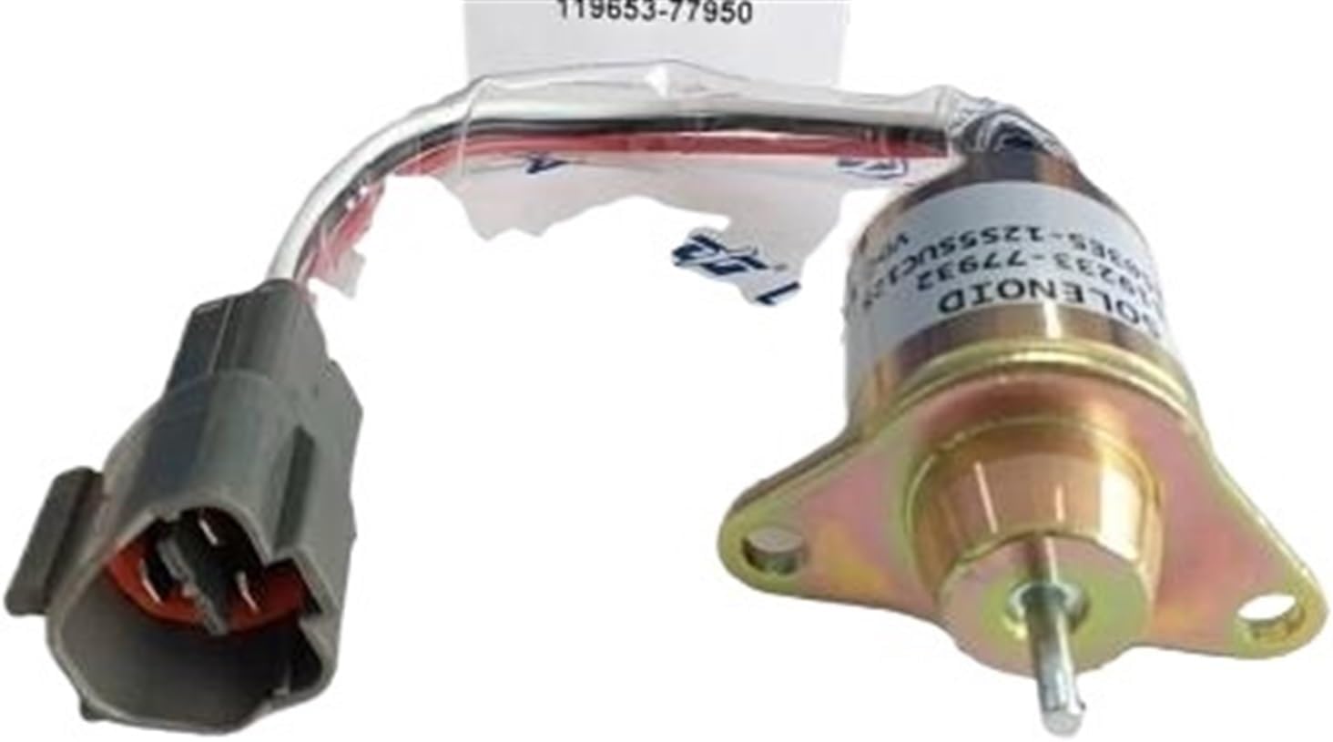 12V 24V Fuel shutoff shutdown stop solenoid Flameout Solenoid Valve 1503ES-12S5SUC12S 119233-77932 for 4D84 4D88(24V grey plug)