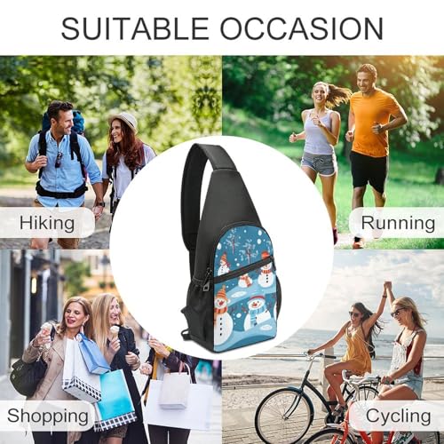 Bolso tipo sling casual para hombro y pecho unisex miniatura 6