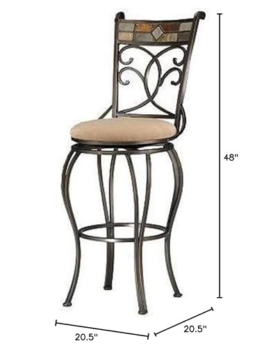 Hillsdale Pompeii Swivel Bar Stool, Barstool, Antique Black Gold #TOP7
