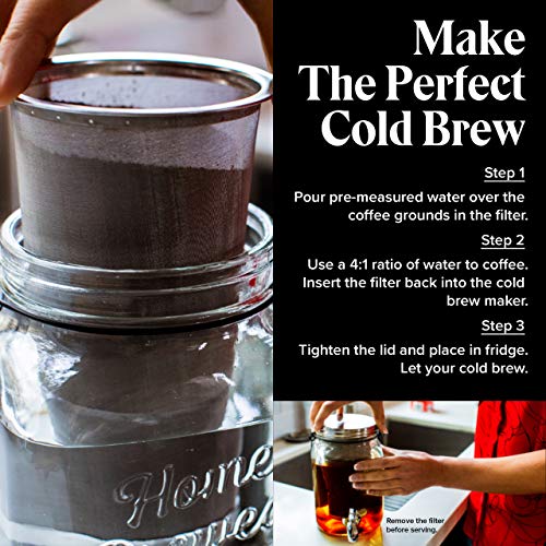 Willow & Everett Cold Brew Maker Iced Coffee Makers Glass Pitcher w