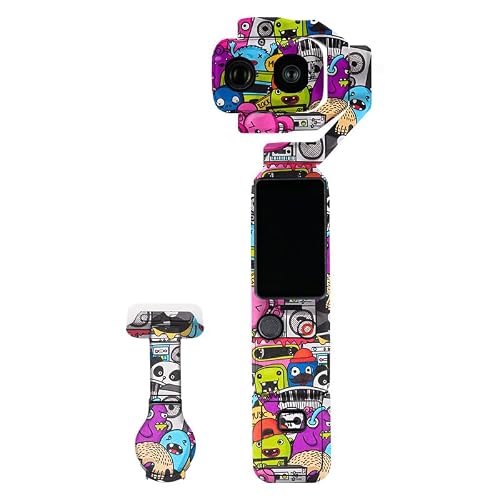 Mebont �J�����A�N�Z�T���[ DJI Osmo Pocket 4P�Ή� �h���[���ɓK������ی쑕���X�e�b�J�[�ŁA�ώC�����A�ϖ��Ր���������h���[���X�L���ی�t�B�����A����(Graffiti Monster)