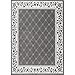 Home Dynamix Premium Aydin Traditional Diamond Floral Area Rug, Grey/Ivory, 7'8