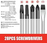TOPEX 100-Piece Professional Screwdriver Set with Magnetic Tray & Oxford Storage Bag, Features Multiple Screwdrivers and Bits in an All-Purpose Kit for Home, Electrical, and DIY Repair