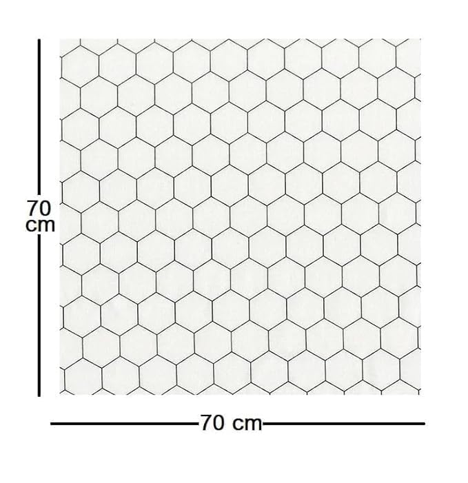 Image of CVD 3D White haxagon Wallpaper | Peel & Stick Self Adhesive Wallpaper | Waterproof & Removable | Home Decor for Bedroom, Living Room & TV Wall (70 x 70 cm, Approx. 5.8 Sq. Feet, 1 Piece)