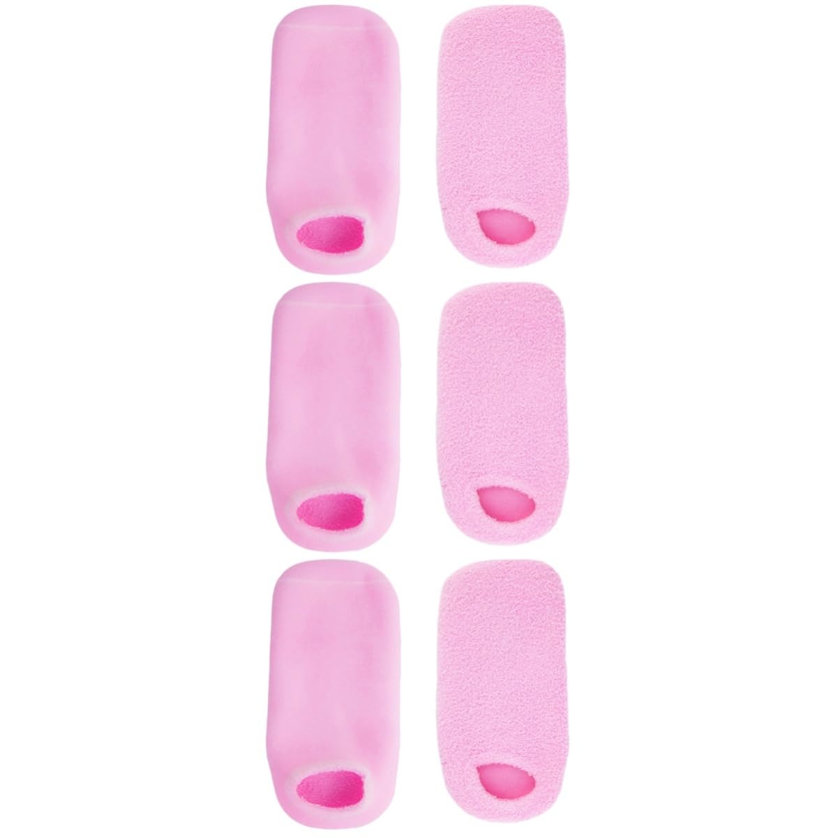 IWOWHERO 3 Pairs Gel Socks Gel Lining Socks Moisture Socks Oil Infused Socks Cracked Foot Lotion Socks Dry Heel Spa Socks Cotton Spa Socks Cracked Heel Socks Moisturizing Foot Wear Pink