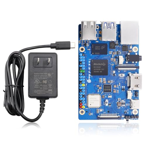 Image of Orange Pi 3B 2GB /4GB /8GB LPDDR4 /4X Rockchip RK3566 4-Core 64-Bit Single Board Computer with eMMC Socket, WiFi 5 and Bluetooth 5.0, Development Board Run Linux /Ubuntu /Debian /Android (8GB+Power Supply)