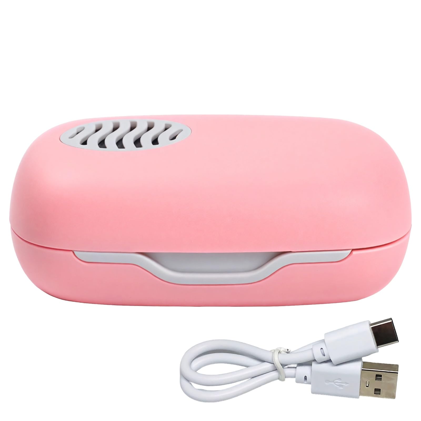 Boîte brosse à dents électrique rose UVC idéale pour vos voyages et déplacements