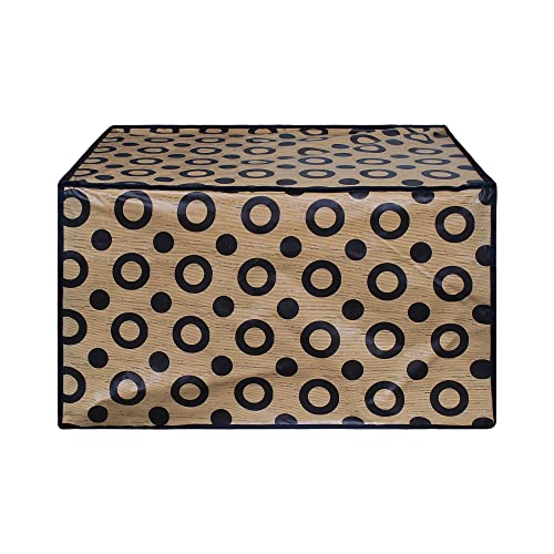 Image of DREAM KING Stylish Design & Printed Microwave Oven Cover Full Closure |waterproof & Dustproof Oven Cover Suitable for All Models - Multicolour SA02