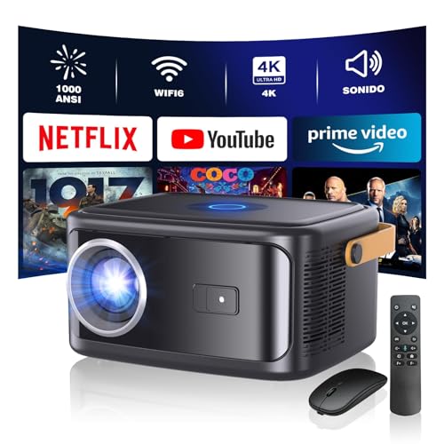 Consejos para Comprar Proyector Steren los 5 más buscados. 42 AOSO Proyector 4K 500ANSI, Portátil Proyectors para Cine en Casa con Sistema Android11, WiFi 6 & Bluetooth 5.2, 1080p Nativo, Compatible con Netflix y 10,000+ Apps, 30w Sonido,...