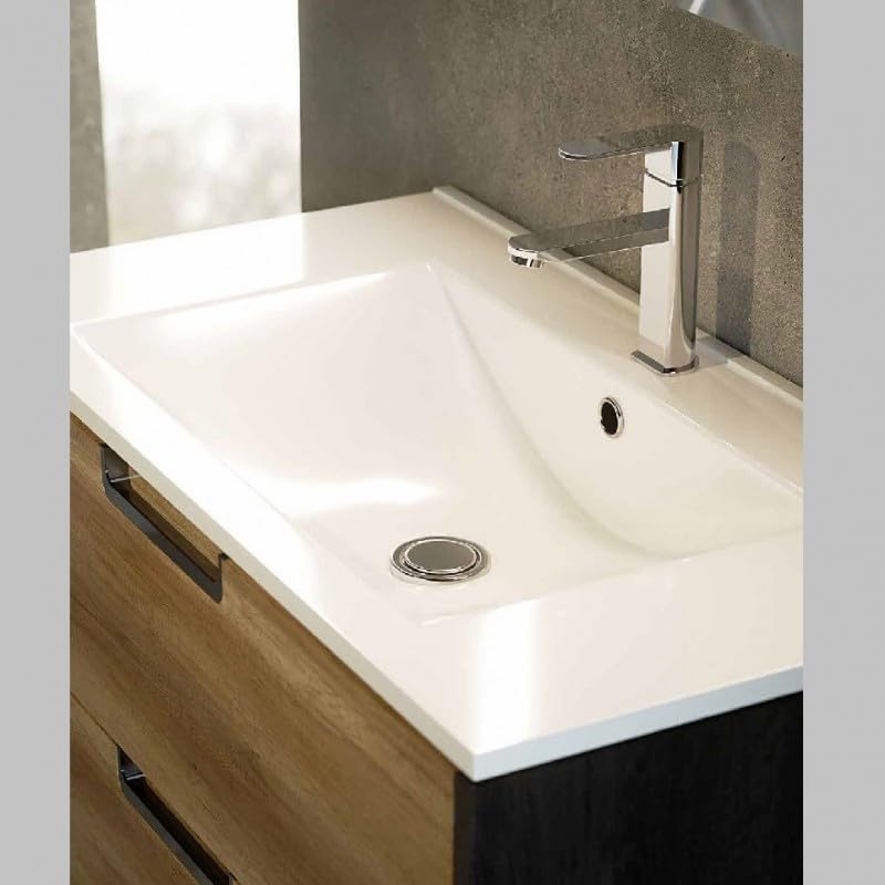 Aquore Mueble de Baño Suspendido con 2 Cajones, Mallorca, Incluye Lavabo Cerámico | Conjunto de Baño Mallorca Suspendido (Hibernian, 100 x 45 x 48 cm)