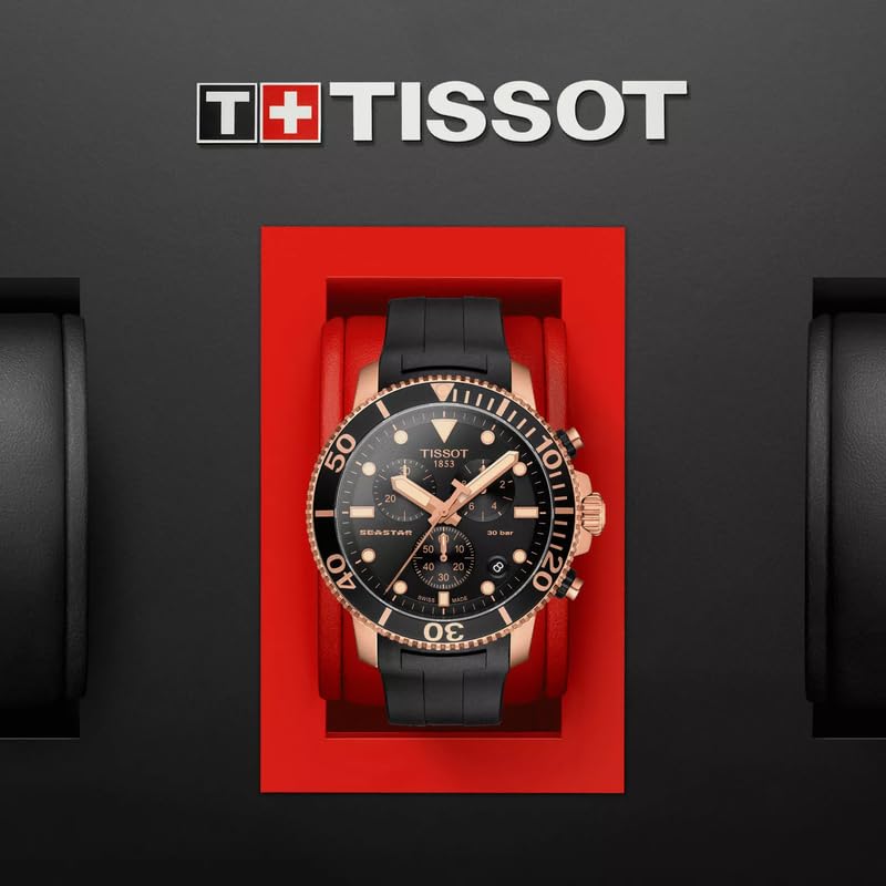 Image of Tissot Seastar 1000 Black Dial Men's Watch T1204173705100 (Secured Video Verified Delivery)