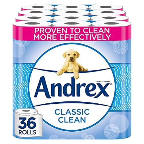 Andrex Classic Clean Toilet Rolls 36 Toilet Roll Pack Bulk Buy