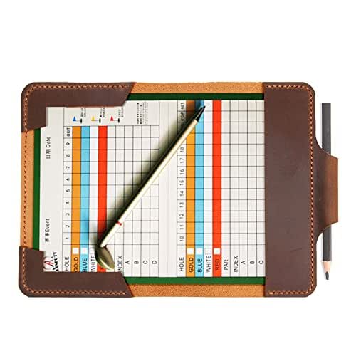 Turbosnail Personalized Leather Golf Scorecard Holder Cover