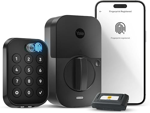 Yale Assure Lock YRD430-F-WF1-BSP - Cerradura de puerta inteligente de 2 táctiles sin llave negra con teclado de pantalla táctil conectado Wi-Fi y