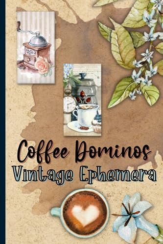 Coffee Dominos Vintage Ephemera: Rectangle Pendant Art Collage Sheets For Crafters image 2