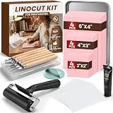 LINSIRON Linocut Kit for Printmaking, Linocut Tools Block Printing