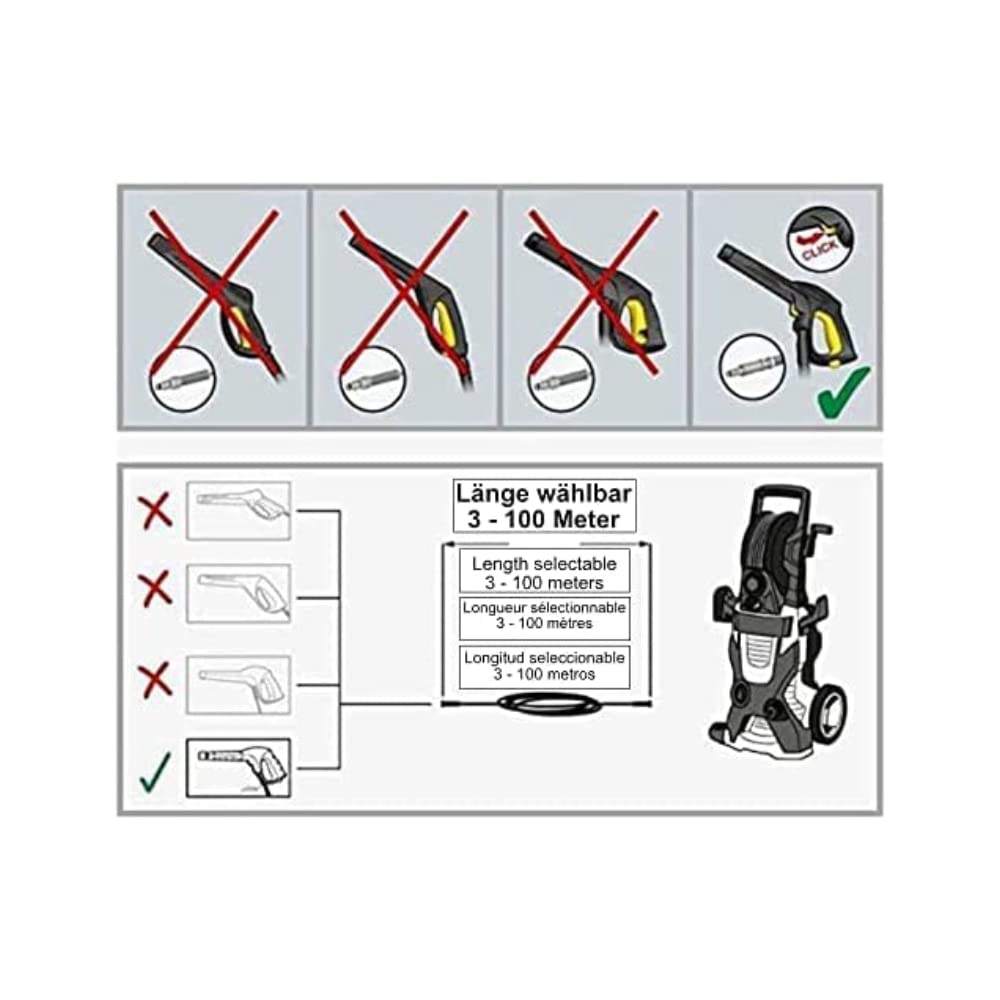 M&M Smartek Hochdruckschlauch 10m für Kärcher K2-K7 | Ersatz- oder Verlängerungsschlauch für Hochdruckreiniger; Kärcher K2-K7, 10m.