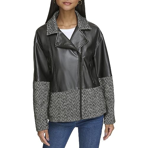 KARL LAGERFELD Women's Mix Tweed Bomber2