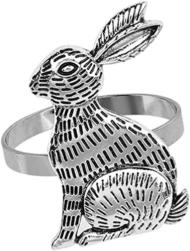 Easter Bunny Napkin Holders Rings Set Of 6 , Thanksgiving Halloween Christmas Easter Holiday Theme Bunny Napkin Ring For Wedding Graduation Party Dining Table Great Decorations Zhttaws Napkins Rings #TOP2