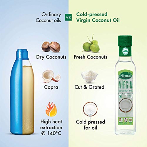 Image of Klf Nirmal Cold Pressed Virgin Coconut Oilm, 500 Ml & Nirmal Cold Pressed Virgin Coconut Oil | 250 Ml
