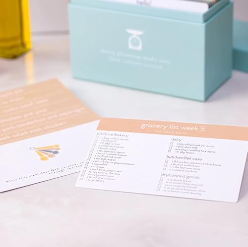 Ppp Meal Planner With 72 Recipe Cards (Low Calorie Menu) - Weekly Menu Planner | Sturdy Recipe Box | 12 Reusable Grocery Shopping Lists | 5 Blank Recipe Cards | Recipe Card Protector | Recipe Ideas #TOP7