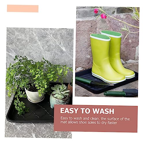 VILLCASE Schuh Und Futtermatte Tablett Aus Strapazierfähigem Pp Rutschfestes Multifunktions Ablagefach Für Haustiere Eingang Und Garten 2 Stück