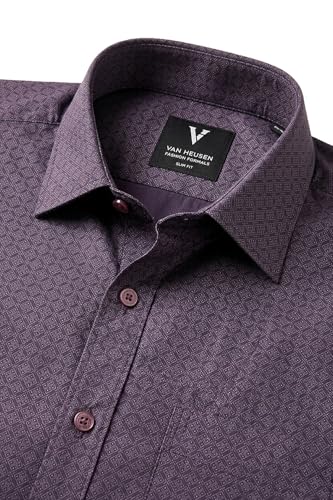 Image of Van Heusen Formal Shirt for Men | Cotton | Print | Slim Fit | Full Sleeves