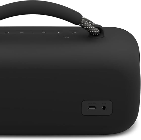 Bose SoundLink Max Bluetooth Hoparlör, Taşınabilir Kablosuz Hoparlör, IP67 Su Geçirmez, 20 Saate Kadar Pil Ömrü, USB-C ve 3,5 mm AUX Girişli, Siyah