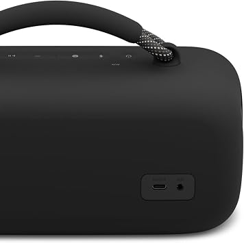 Bose SoundLink Max Bluetooth Hoparlör, Taşınabilir Kablosuz Hoparlör, IP67 Su Geçirmez, 20 Saate Kadar Pil Ömrü, USB-C ve 3,5 mm AUX Girişli, Siyah