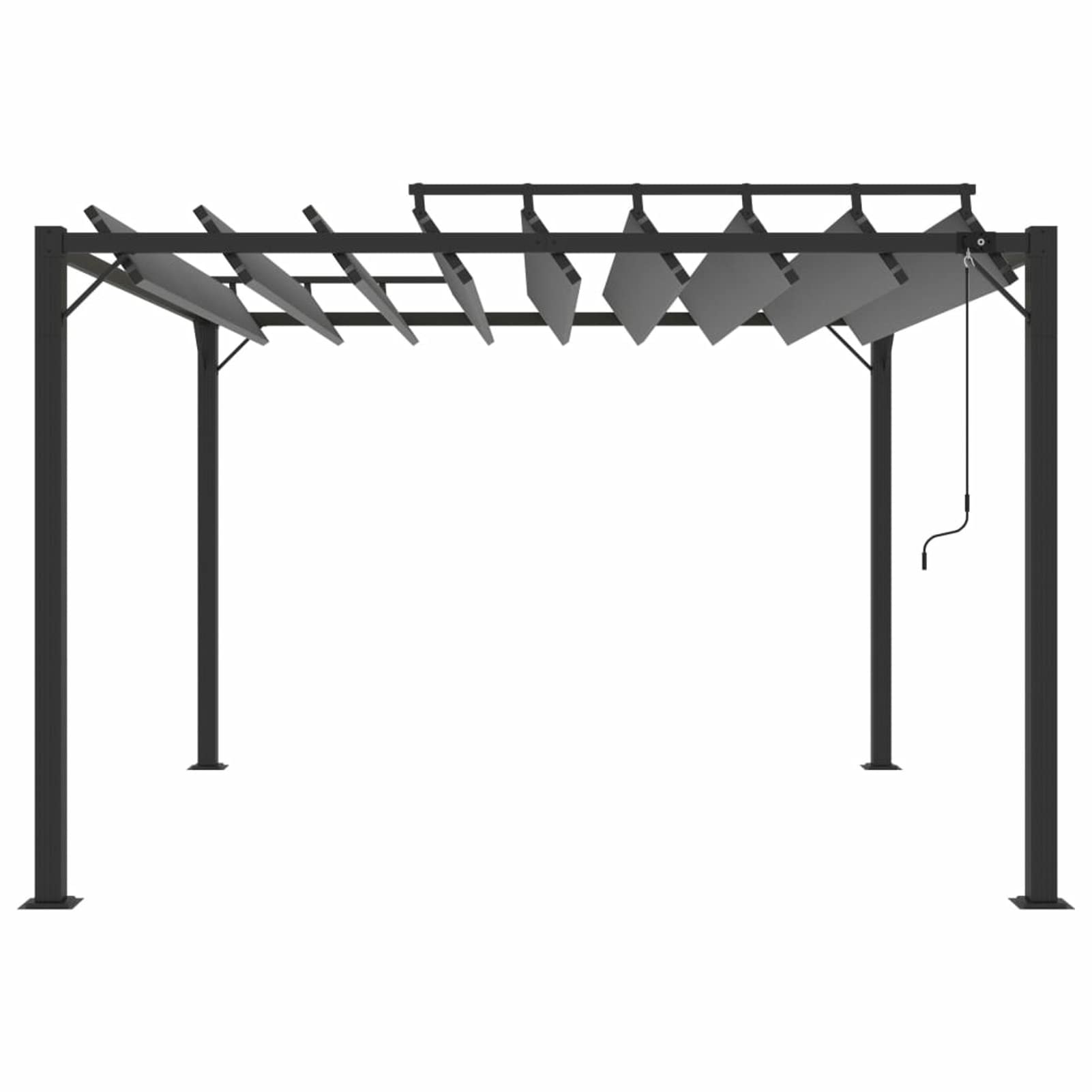 Lechnical Pergolato a Lamelle 3x3 m Antracite in Tessuto e Alluminio,Casa e Giardino,Prato e Giardino,Vita all'aperto,Strutture da Esterno,Baldacchini e Gazebo