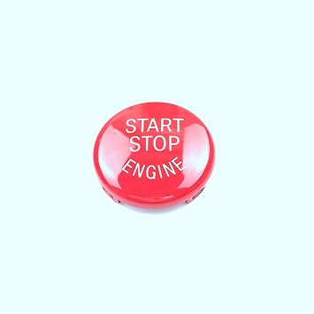 Replacement ABS Plastic Car Engine Start Stop Switch Button Sticker Cover for BMW E90 E91 E92 E93 E60 E84 E83 E70 E71 E72 red