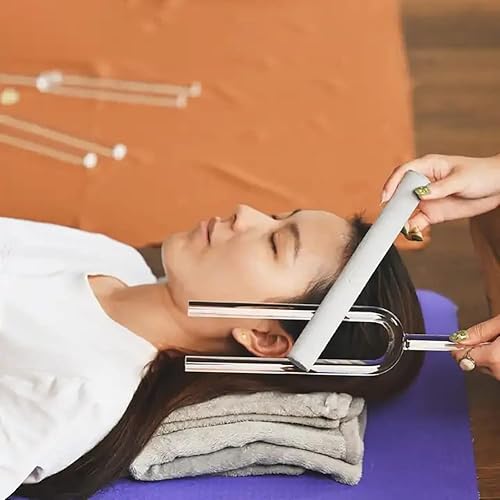 Miniatura 4 de Diapasón de cristal de cuarzo para chakras de 0.630 in para equilibrar la energía sutil, instrumento musical curativo con tachador acrílico (color