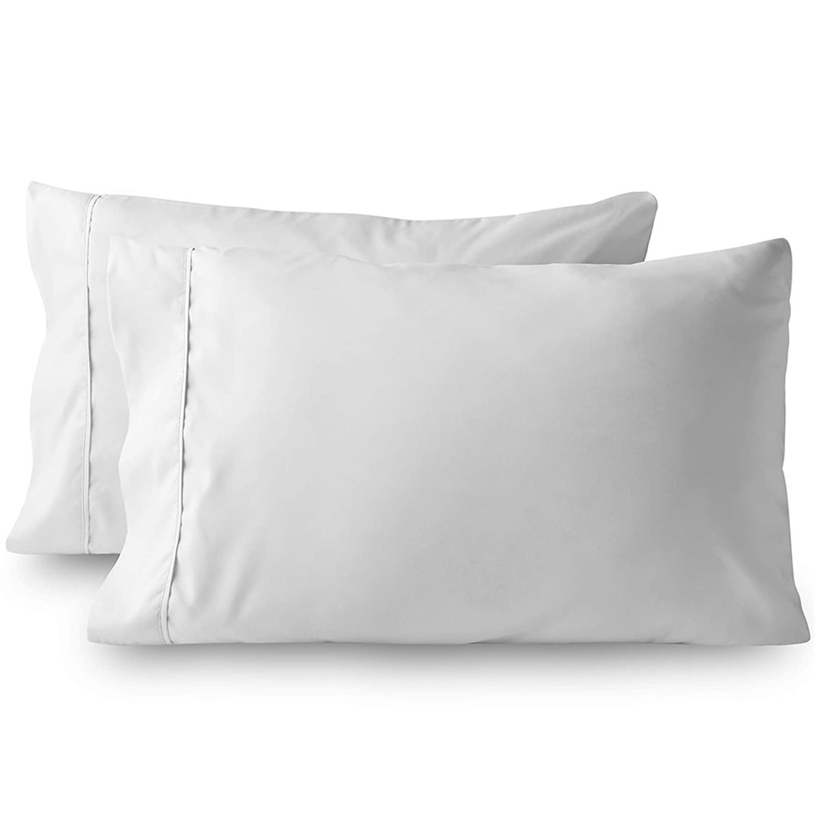 Jazuaiao 2Pack Brusheds Plain Pillowcases Wrinkles and Stain Resistant Soft Envelope Closure Bed Pillow Case Wrinkles Resistant Pillowcases