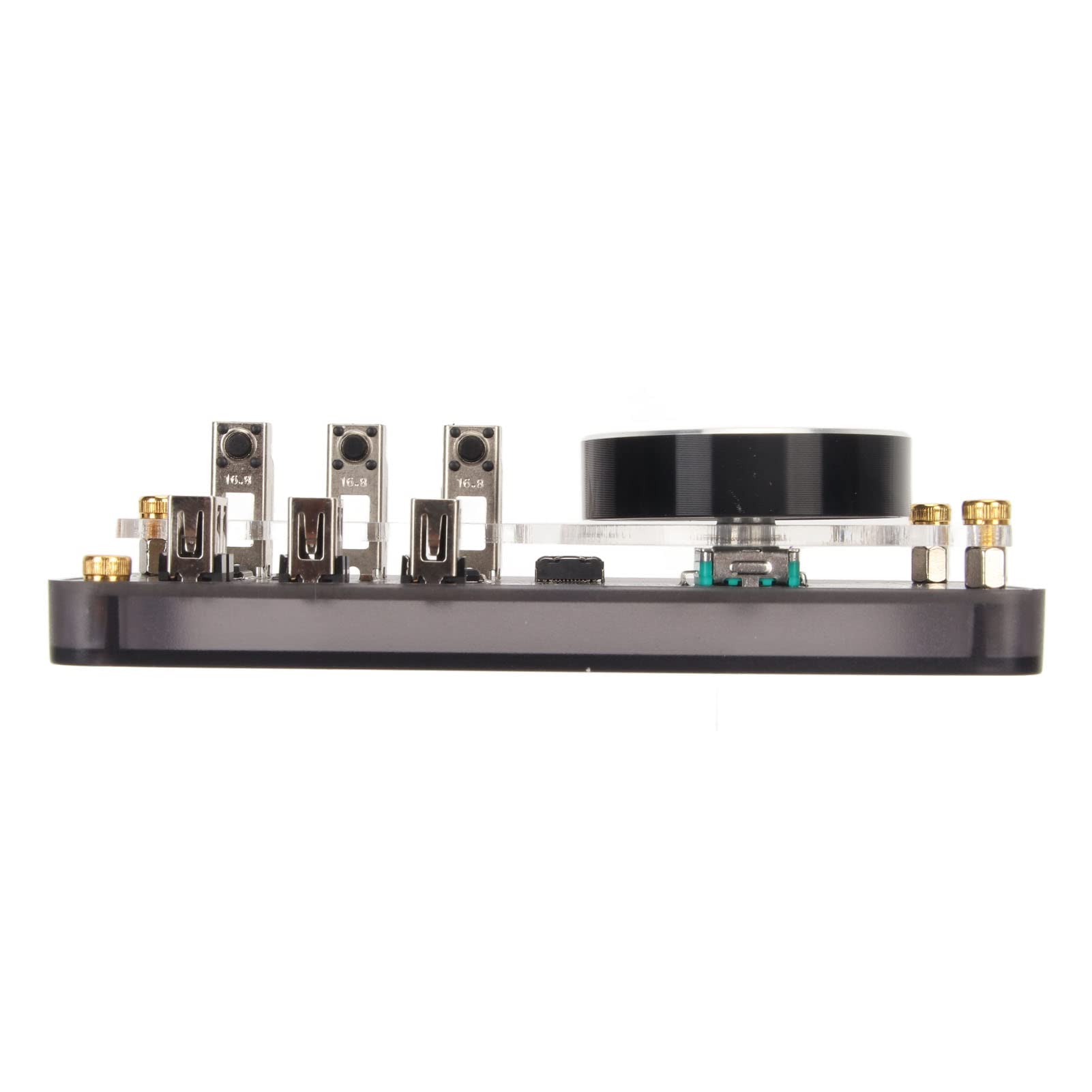 Controlador de audio multimedia, perilla de control de volumen USB con 3 interfaces USB 2.0, concentrador esencial EDC programable