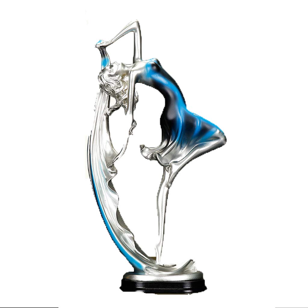Statue Dancing girl decoration, Nordic style resin home wine cabinet living room TV porch creative crafts