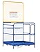 Vestil WP-4848-84B Steel Work Platform, 1000 lb Capacity, 48" x 48" with 84" Back, Powder Coat Blue