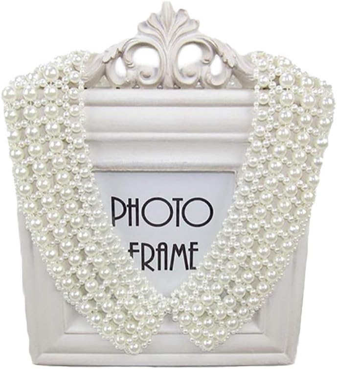 LANGUGU Vintage Simulated Pearl Bead Cluster False Collar Bib Choker Necklace Chunky Bridal Wedding Party Jewelry White Medium