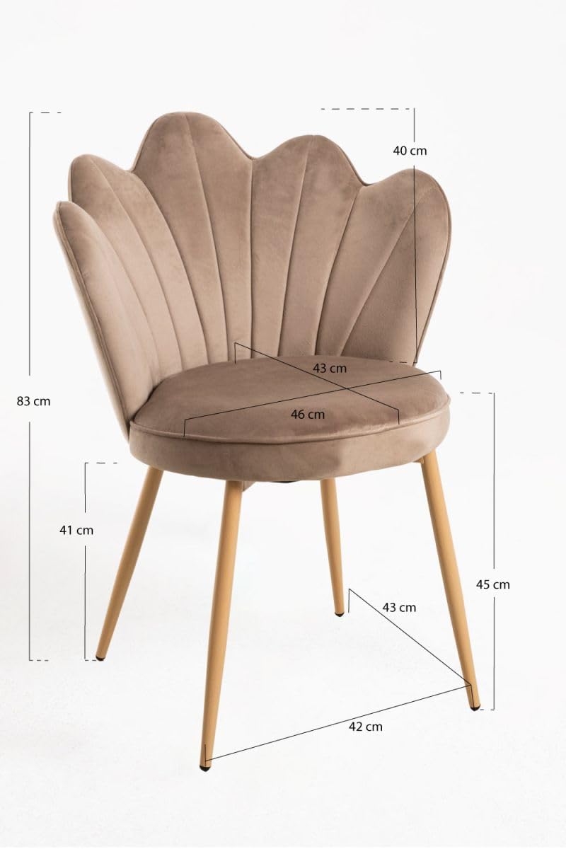 Regalos Miguel - Sillas Comedor - Silla Liaka Terciopelo - Taupe
