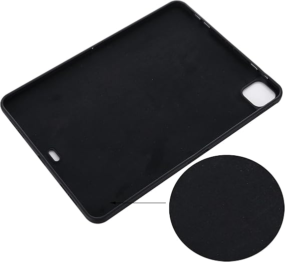 Silicone Case Compatible with iPad Pro 12.9 inch 2018/2020/2021/2022, Ultra Thin Pure Color Shockproof Back Shell Soft TPU Protective Cover,Black