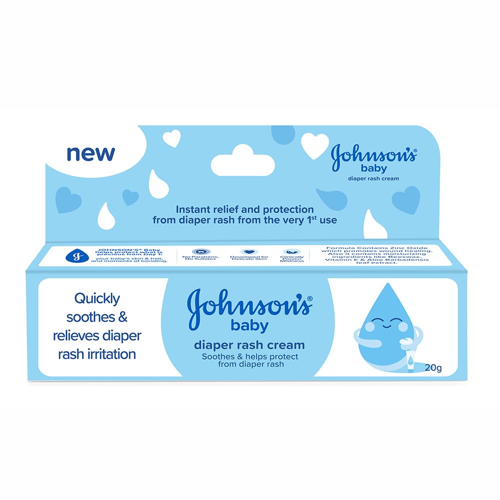 Johnson's Baby Diaper Rash Cream – 20g | Gentle Protection for Baby’s Skin | Clinically Proven, Soothes & Prevents Diaper Rash-image-39