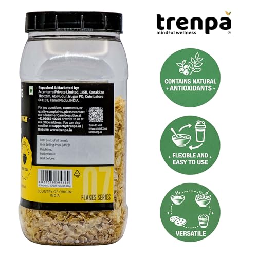 Image of TRENPA Sorghum (Jowar) Millet Flakes 400g | Whole Grain | Easy Breakfast & Meal Flakes