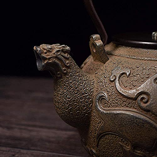 AWJ Tetera de Hierro Fundido de Estilo japonés con infusor de Hierro Tetera Saludable Tetera de Hierro Fundido sin… - Imagen 6