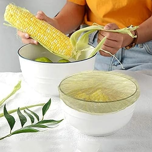 Plastic Bowl Covers, 3 Sizes 60 PCS Elastic Closing Structure BPA Free No Cleaning Food Covers, Lightweight Foldable Versatile Translucent Food Bowl Storage Covers for Family Outdoor Picnic Baking - image 4