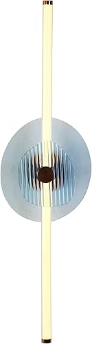 Colorella LED 39" Wall Sconce in Rose Gold with Hammered Blue Shade