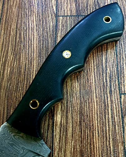 Tz-03 Handmade Damascus Steel 10 Inchtracker Knife For Hunting Camping - Tracker Knife With Horizontal Carry Sheath - Fixed Blade Survival Tactical Full Tang Bushcraft Knife #TOP7