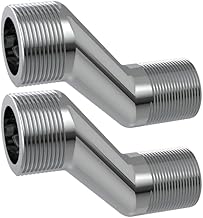 Viking Brass Wall Mixer Legs (Pair) – Chrome-Plated Plumbing Legs for Bathroom – 20mm (3/4") & 15mm (1/2") Thread,Both Outer Threads– Smooth Operation & Precision Control