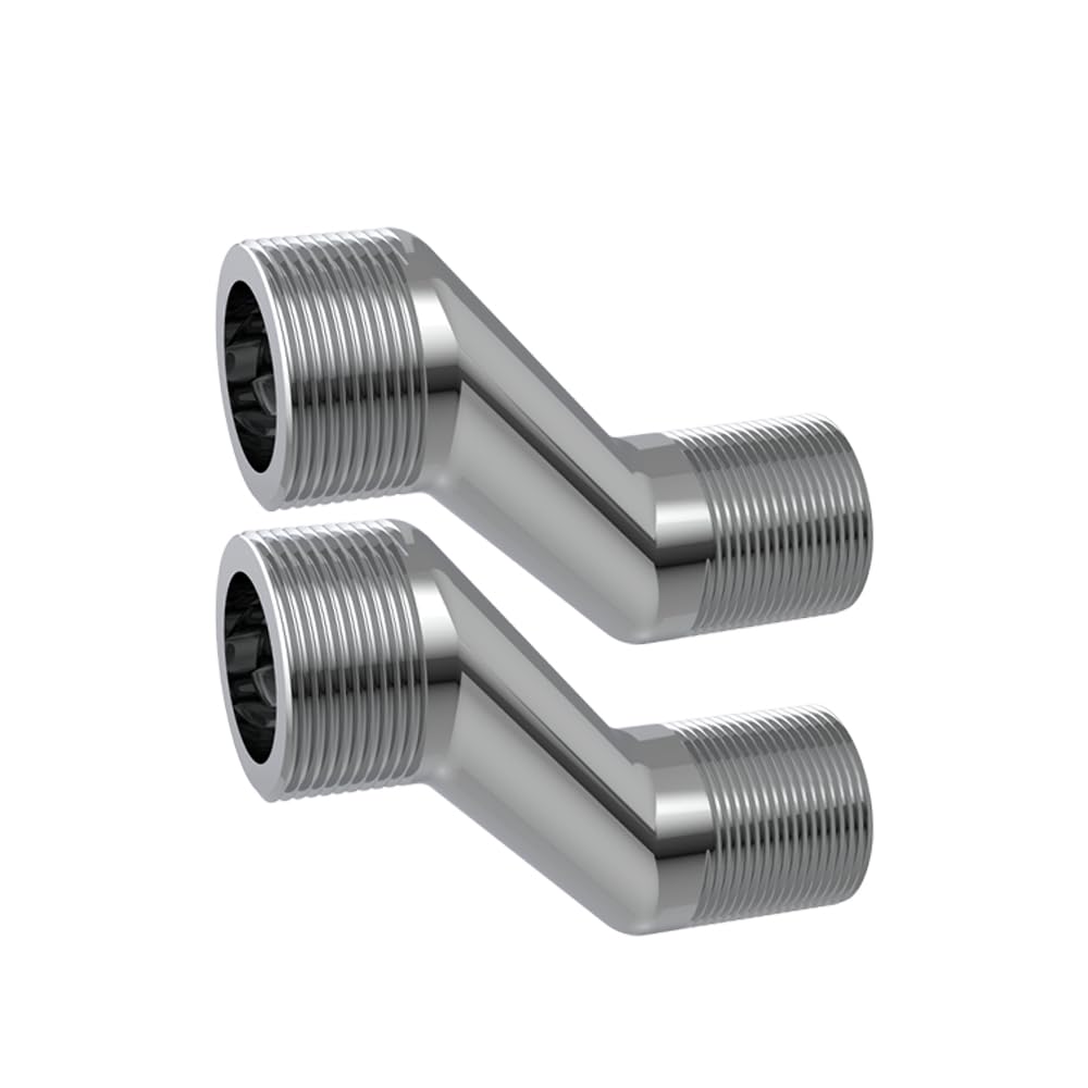 Viking Brass Wall Mixer Legs (Pair) – Chrome-Plated Plumbing Legs for Bathroom – 20mm (3/4") & 15mm (1/2") Thread,Both Outer Threads– Smooth Operation & Precision Control-image-43
