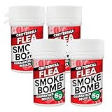CritterKill 5g Professional Flea Killer Smoke Bomb Fogger Four Pack - Targets Fleas in Carpets, Pet Bedding and More - Treats 160m3
