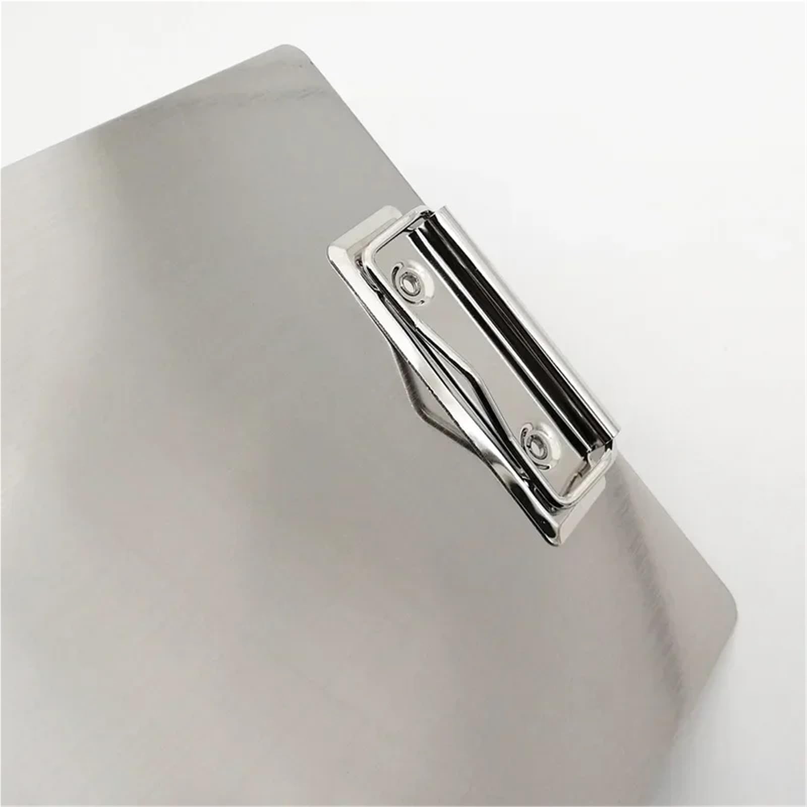 2 stücke Clip Bord Edelstahl Schreiben Pad Ordner Papier Büro Liefert Organizer Zwischenablage Lagerung Box Dokument Halter Fürs Büro(A4)